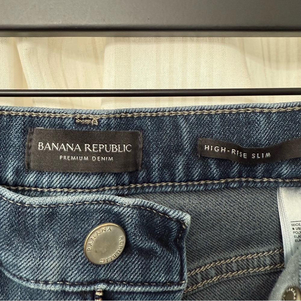 EUC🔥 Banana Republic Premium Denim High Rise Slim Jeans size 27 - Picture 5 of 6